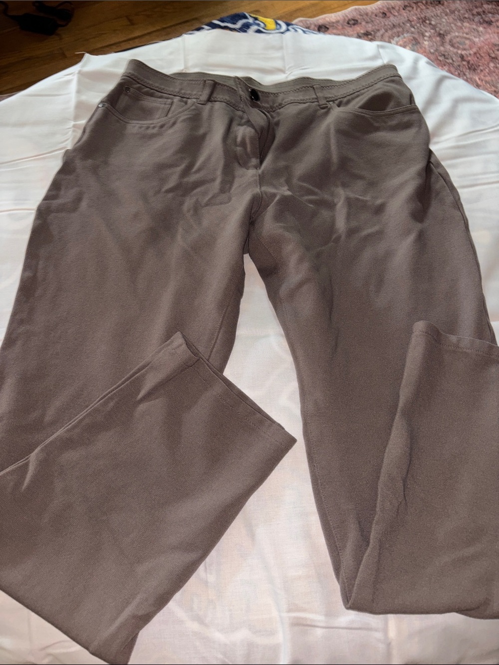 Chico's Taupe Straight-Leg Pants